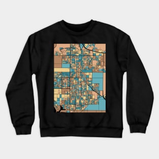 Oxnard Map Pattern in Mid Century Pastel Crewneck Sweatshirt